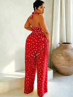 Ensemble cami halter pois & pantalon à franges – 3 coloris - Bootiky