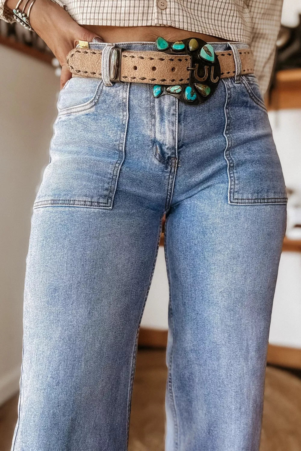 Jean Large à Revers Brooklyn – Coupe Loose Décontractée, Tailles 4 à 16 - Bootiky