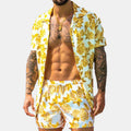 Ensemble Homme Chemise Boutonnée & Short Grandes Tailles – 100% Coton, S à 3XL - Bootiky