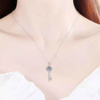 Collier Clé de Prestige Argent 925 & Moissanite 1 Carat – Certificat & Écrin Inclus - Bootiky