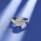Bague Moissanite 1 Carat — Argent Sterling 925 Ajustable - Bootiky