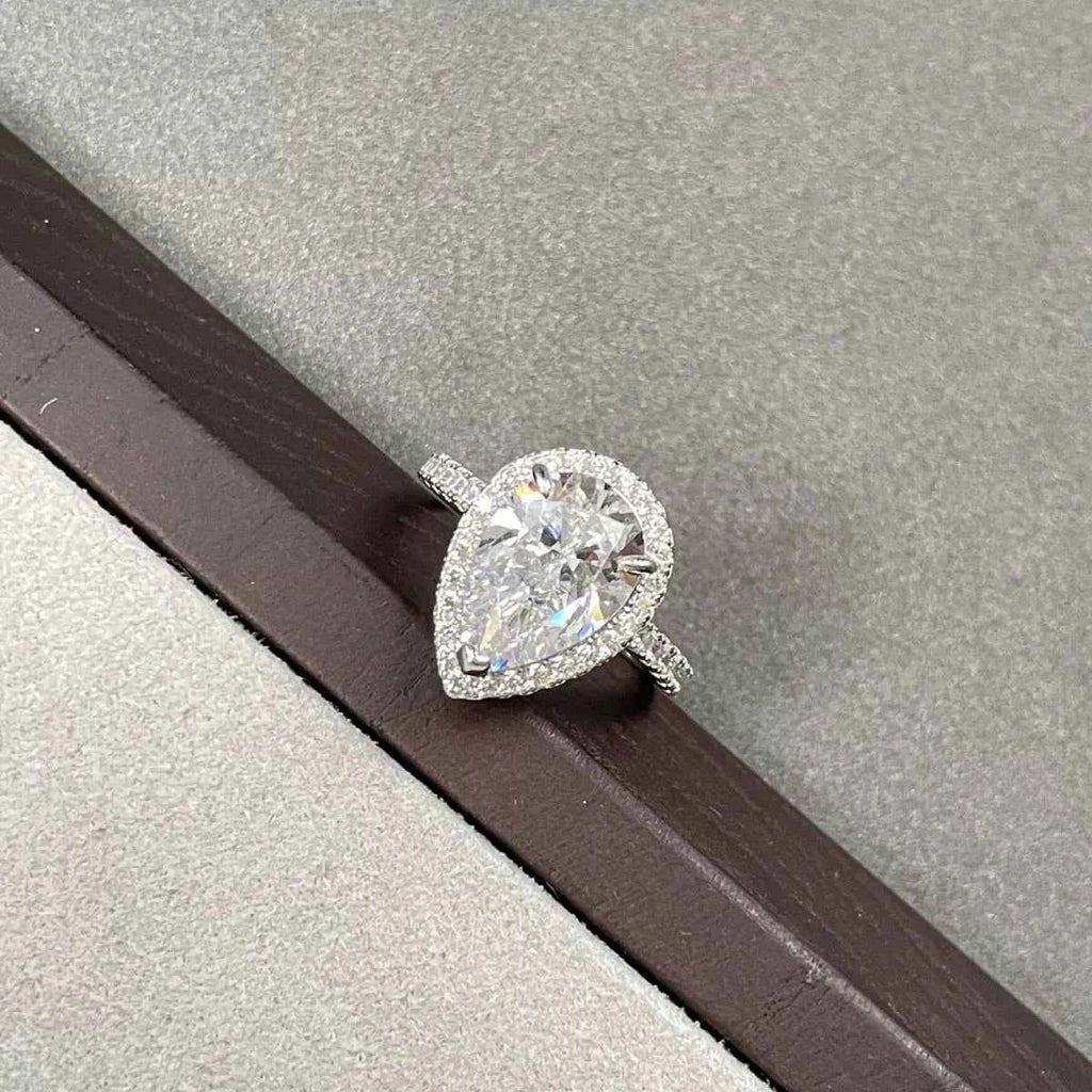 Bague Larme Moissanite 4 Carats — Argent Sterling 925 - Bootiky