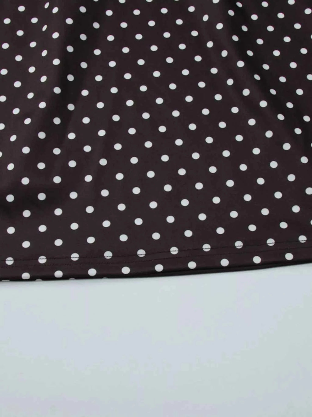 Robe Courte Retro Dolce à Pois Découpe Avant Cut-Out – Blanc, Marron, S à L - Bootiky