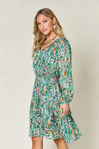 Robe Longue Imprimée — Cordon de Serrage & Manches Longues Doublée - Bootiky