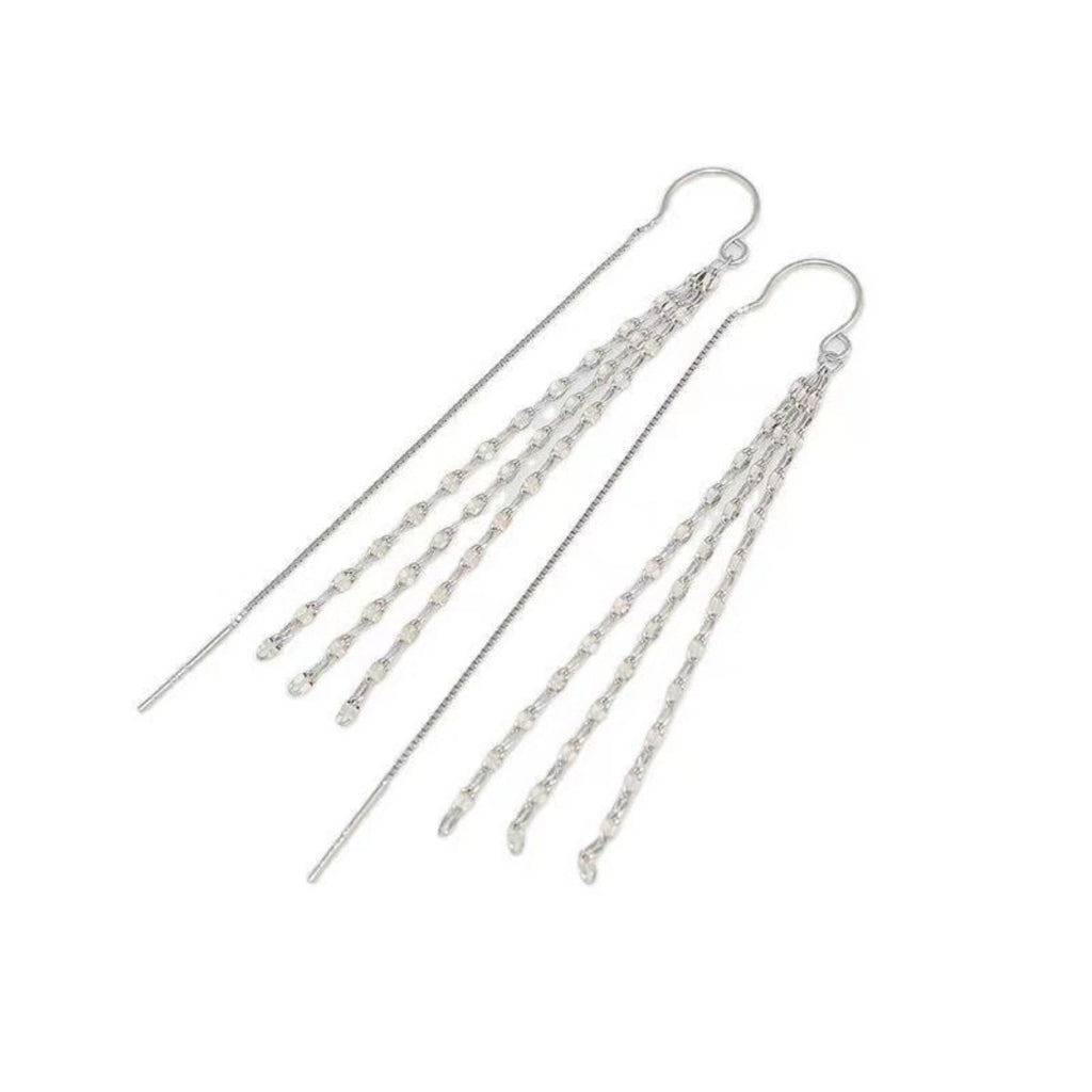 Boucles d'Oreilles Threader — Argent Sterling 925 - Bootiky