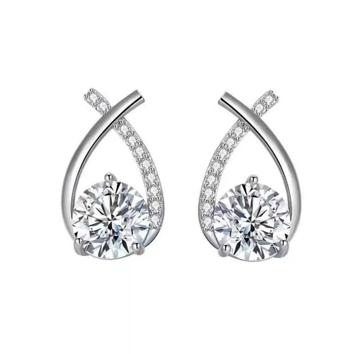 Boucles d'Oreilles Moissanite 1 Carat en Argent Sterling 925 – Brillance Éthique & Luxe Accessible | Bootiky - Bootiky