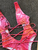 Maillot de Bain 1 Pièce — Décolleté Plongeant & Dos Nu Lacé - Bootiky