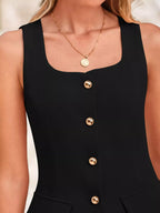 Gilet de Costume Quiet Luxury Col Carré – Boutonnage, S à 2XL - Bootiky