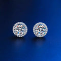 Puces d'Oreilles Moissanite 1 Carat — Argent Sterling 925 - Bootiky