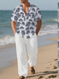 Ensemble d'Été Fluide Oasis – Chemise Palmiers & Pantalon Large Homme, S à 3XL - Bootiky