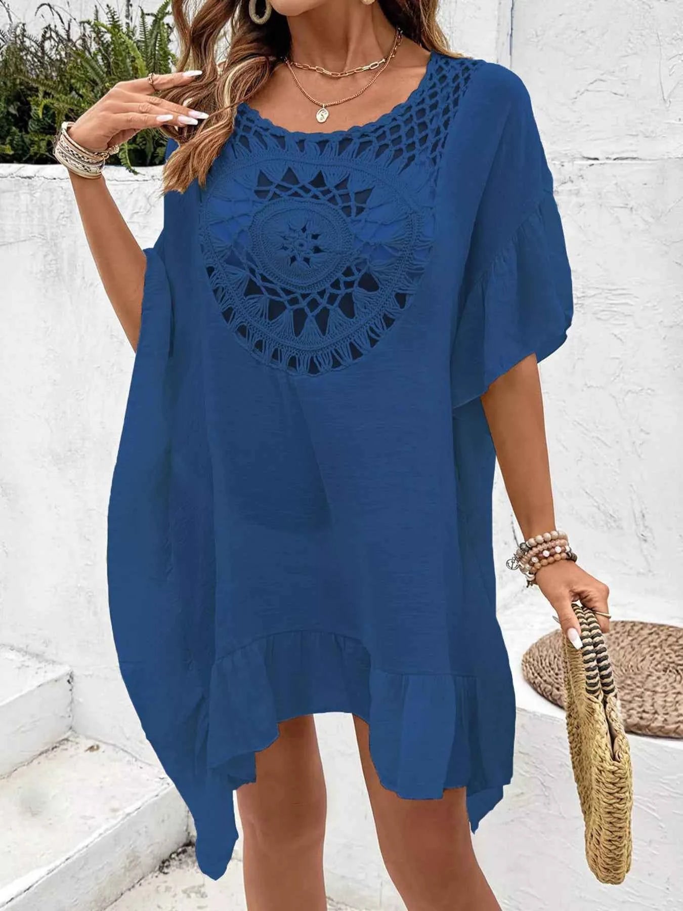 Robe de Plage Cache-Maillot — Détails Crochet & Ourlet à Volants - Bootiky