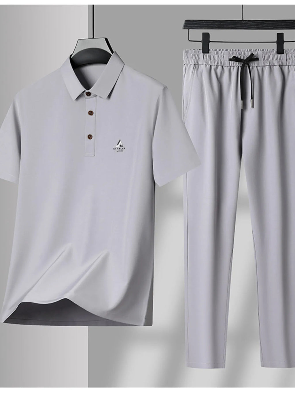 Ensemble Homme Été — Polo Boutonné Manches Courtes & Pantalon - Bootiky