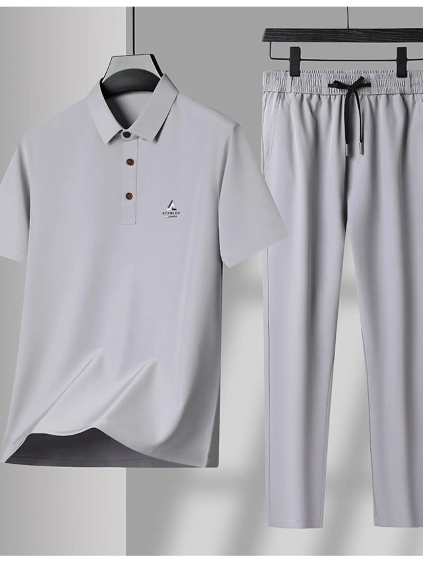 Ensemble Homme Été — Polo Boutonné Manches Courtes & Pantalon - Bootiky