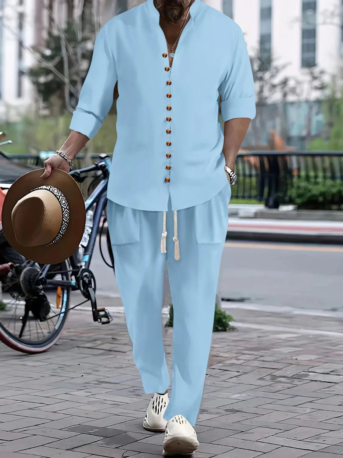 Ensemble Homme — Chemise Boutonnée Manches Longues & Pantalon - Bootiky