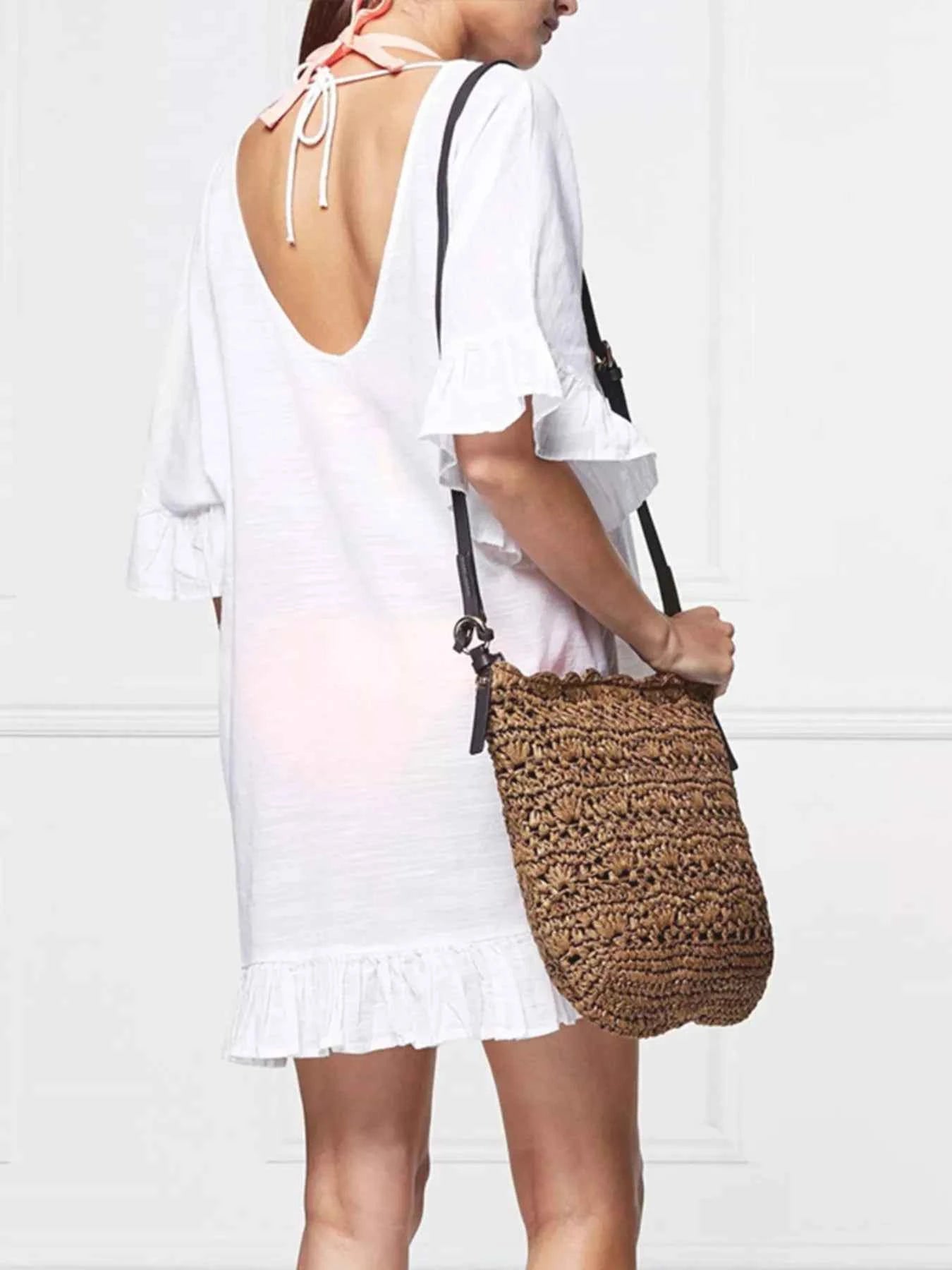 Robe de Plage à Volants & Col en V — Cache-Maillot - Bootiky