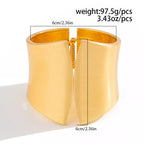 Bracelet Manchette Large — Plaqué Or 18K & Argenté - Bootiky
