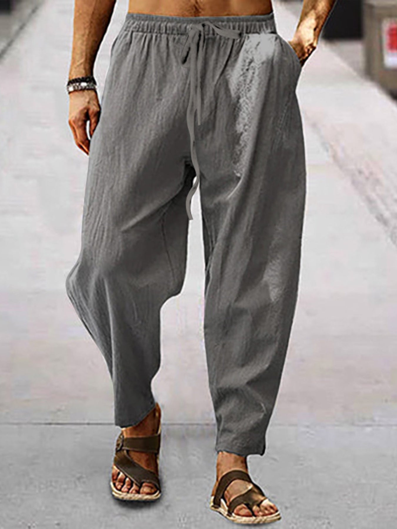 Pantalon Ample Décontracté à Cordon Homme – Jambes Larges, S à 3XL, 8 Coloris - Bootiky