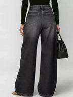 Jean Large à Détails Œillets — Coupe Wide Leg - Bootiky