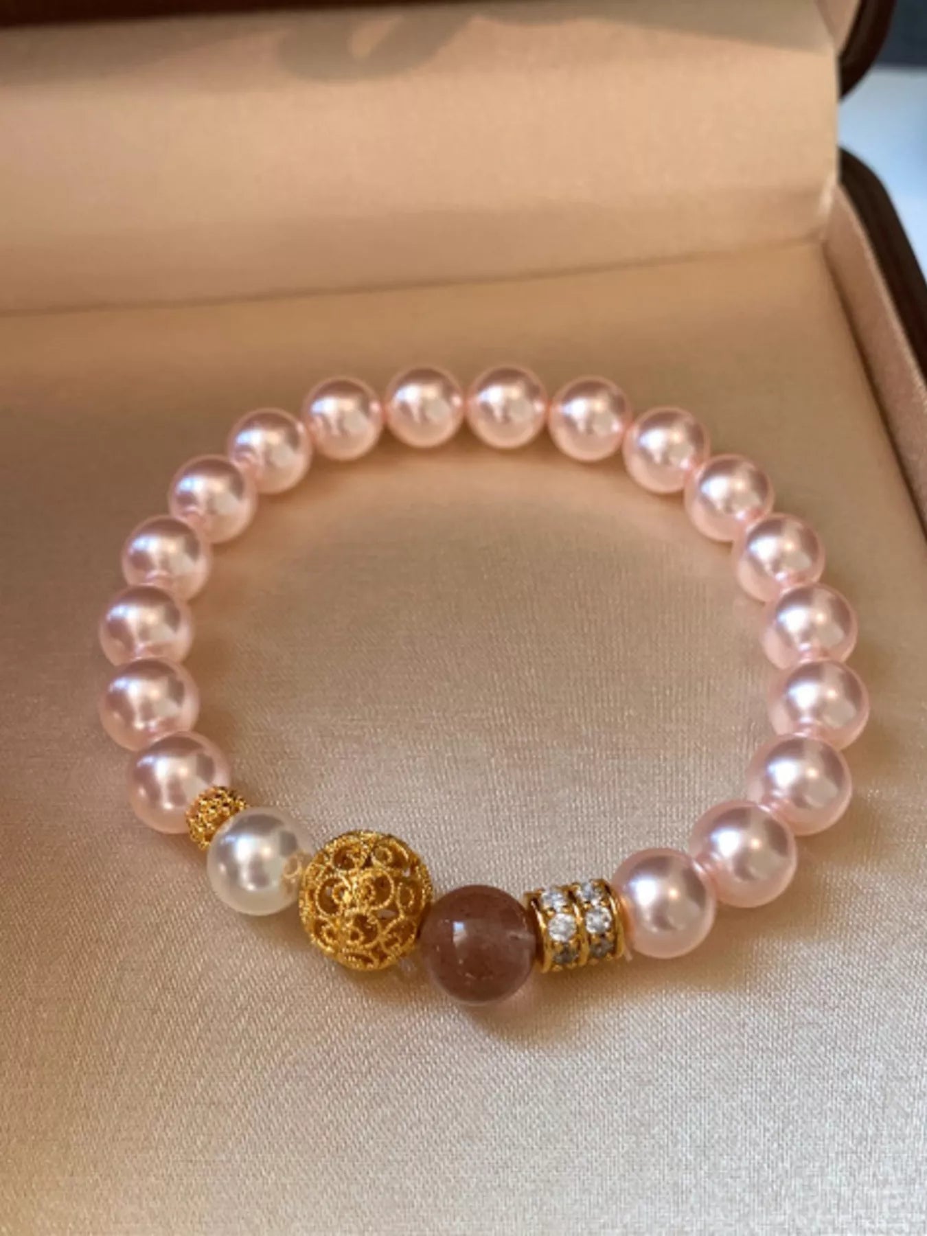 Bracelet Perles & Cristaux Plaqué Or 18K — Romantique & Féminin - Bootiky