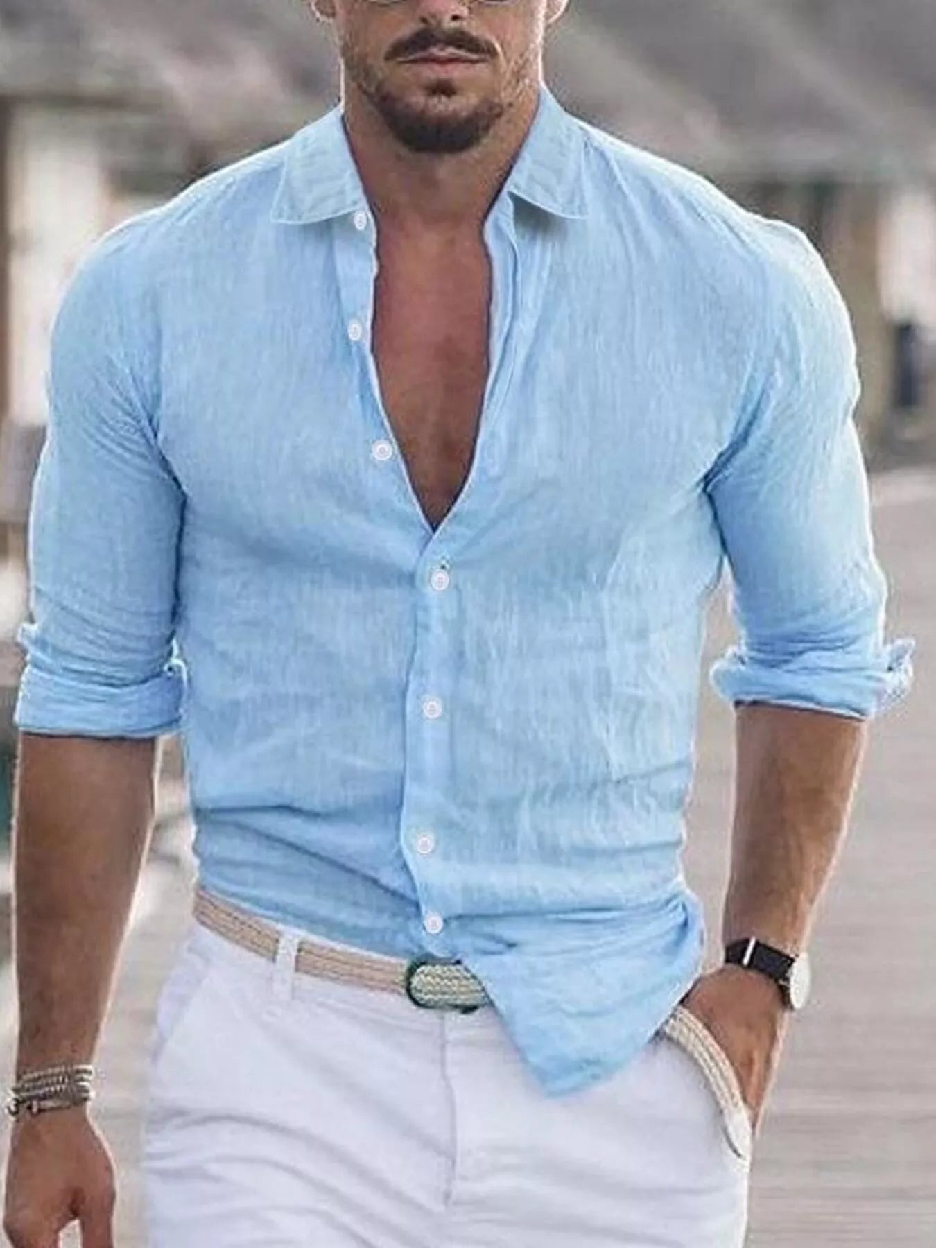 Chemise homme casual à boutons – 13 coloris, grande taille - Bootiky