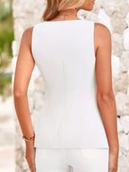 Gilet de Costume Quiet Luxury Col Carré – Boutonnage, S à 2XL - Bootiky