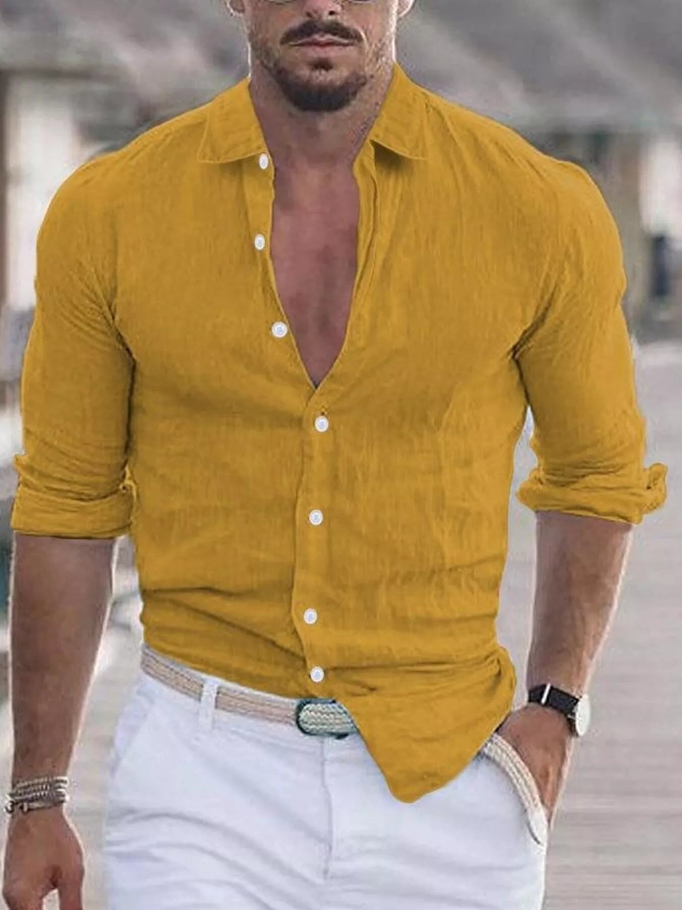 Chemise homme casual à boutons – 13 coloris, grande taille - Bootiky