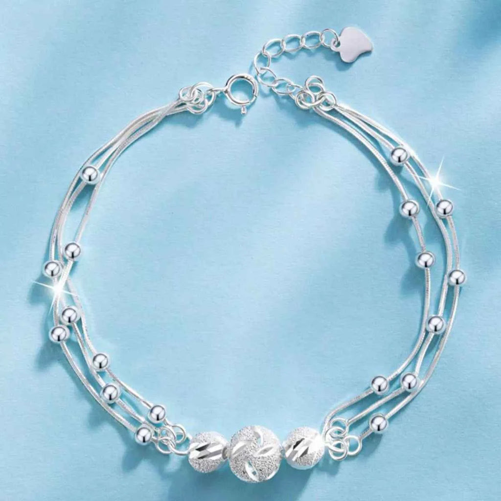 Bracelet Chaîne Perles — Argent Sterling 925 - Bootiky