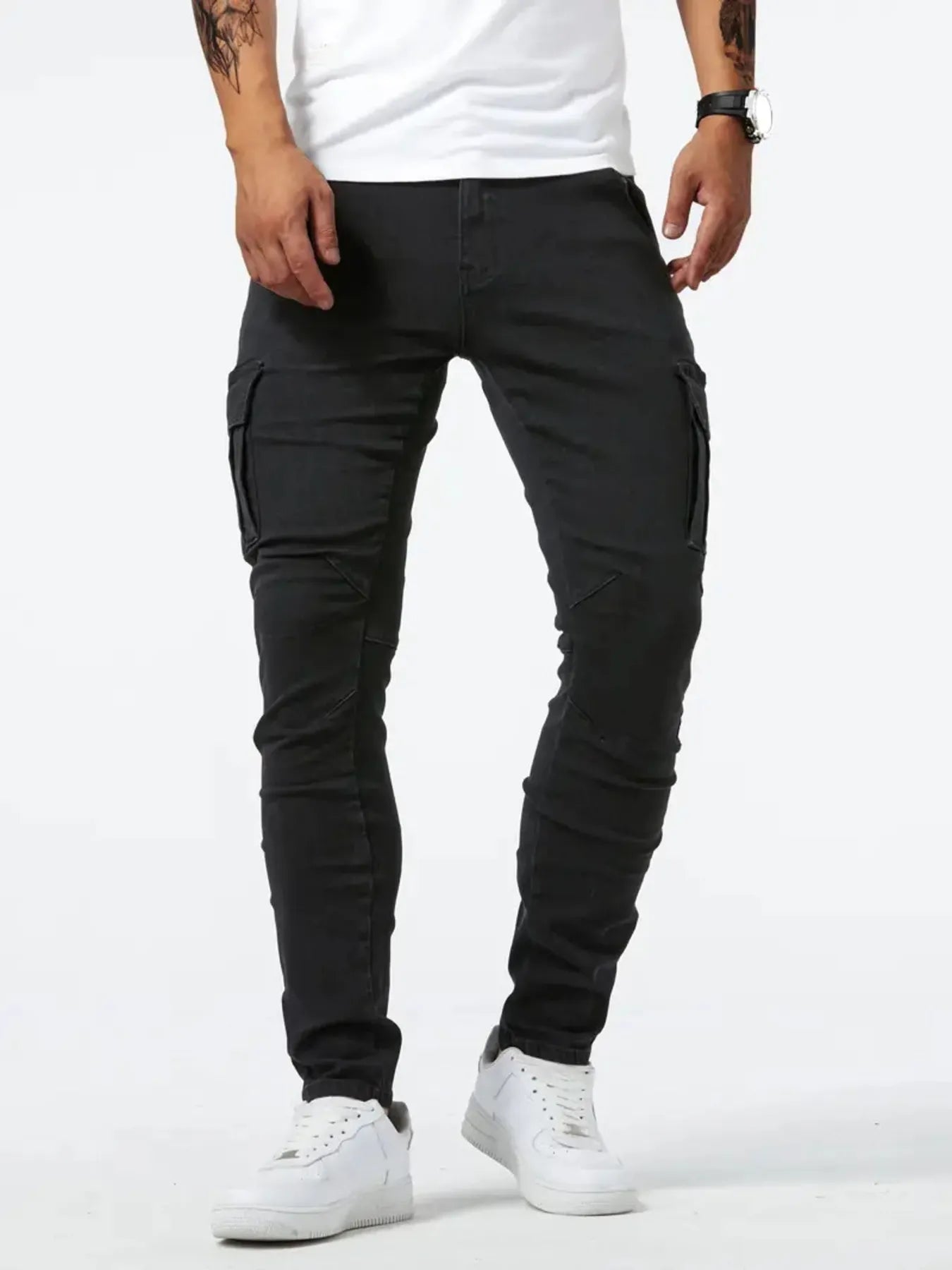 Jean Cargo Homme — Coupe Skinny & Poches Fonctionnelles - Bootiky