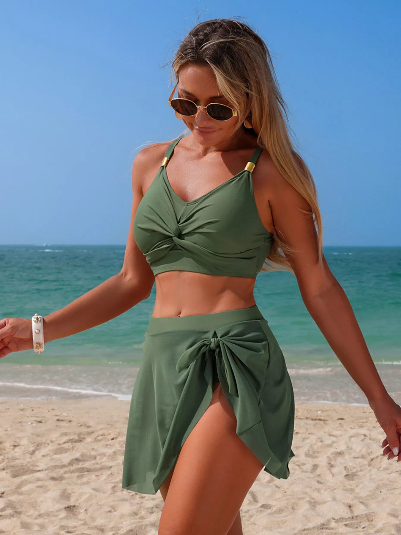 Ensemble de Bain Deux Pièces — Haut Twist & Jupe-Short - Bootiky
