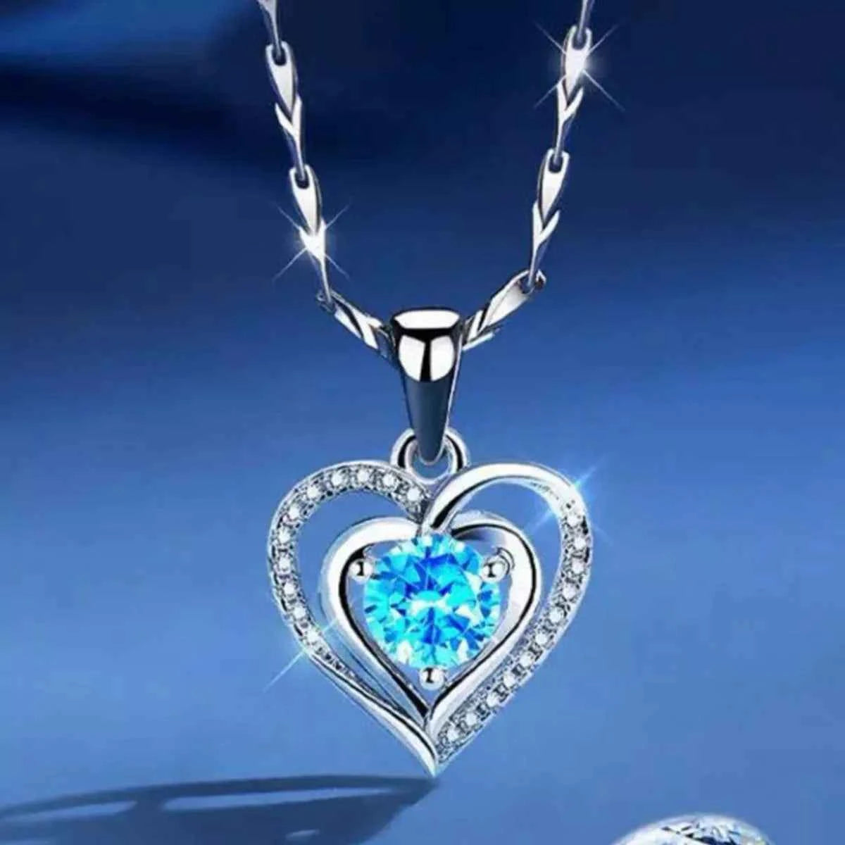 Collier Pendentif Cœur — Argent Sterling 925 & Zircon - Bootiky
