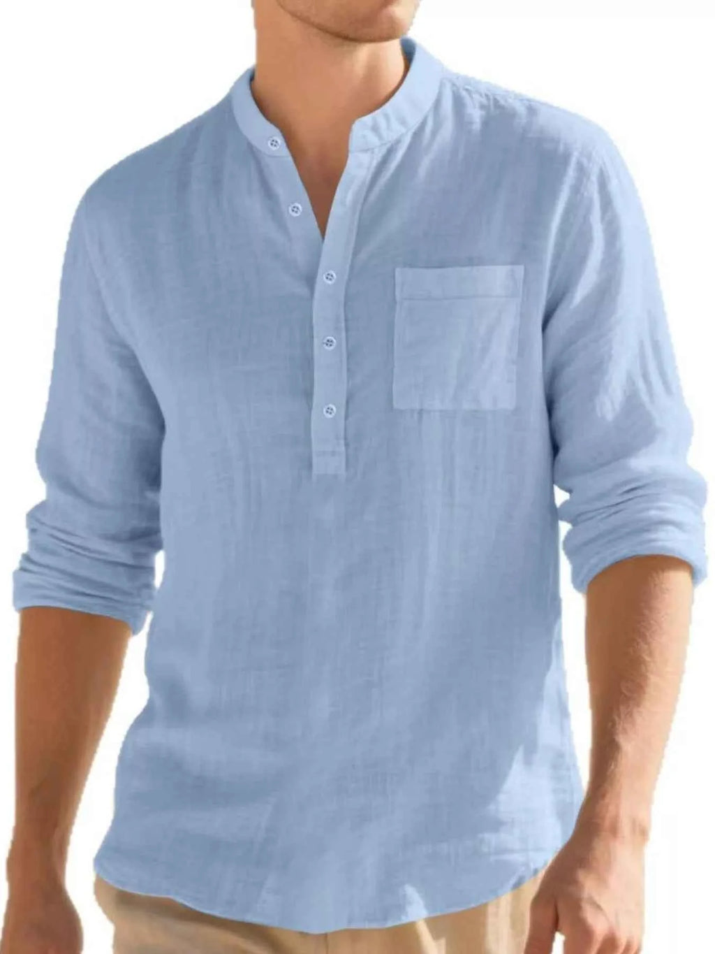 Chemise homme manches longues à boutons – grande taille - Bootiky