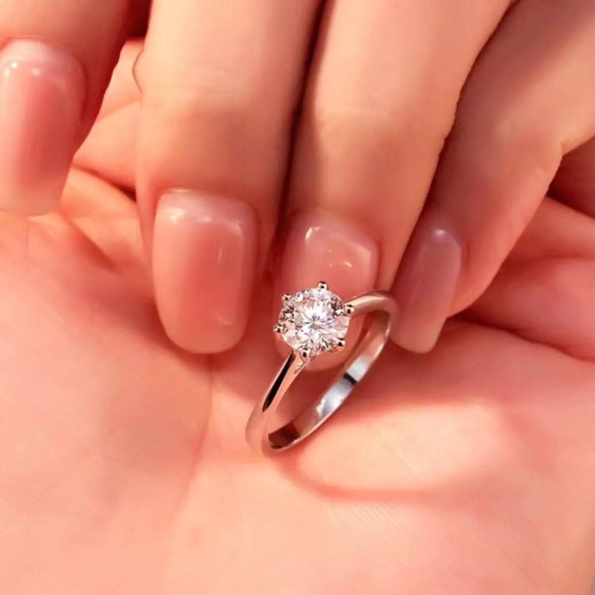 Bague Moissanite 5 Carats — Argent Sterling 925 Ajustable - Bootiky