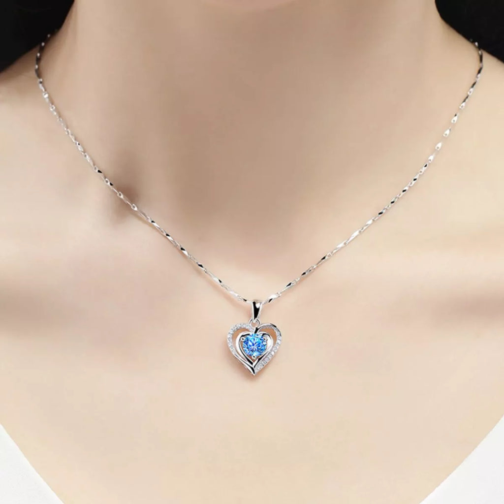Collier Pendentif Cœur — Argent Sterling 925 & Zircon - Bootiky
