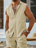 Ensemble d'Été Casual Urban – Gilet Boutonné & Short Homme, M à 3XL - Bootiky