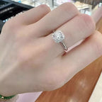 Bague Carrée Moissanite 1 Carat — Argent Sterling 925 Ajustable - Bootiky