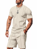 Ensemble Homme Été — T-Shirt Rayé & Short avec Poches - Bootiky