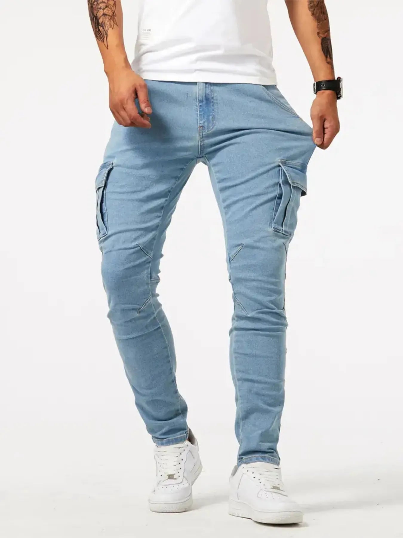Jean Cargo Homme — Coupe Skinny & Poches Fonctionnelles - Bootiky