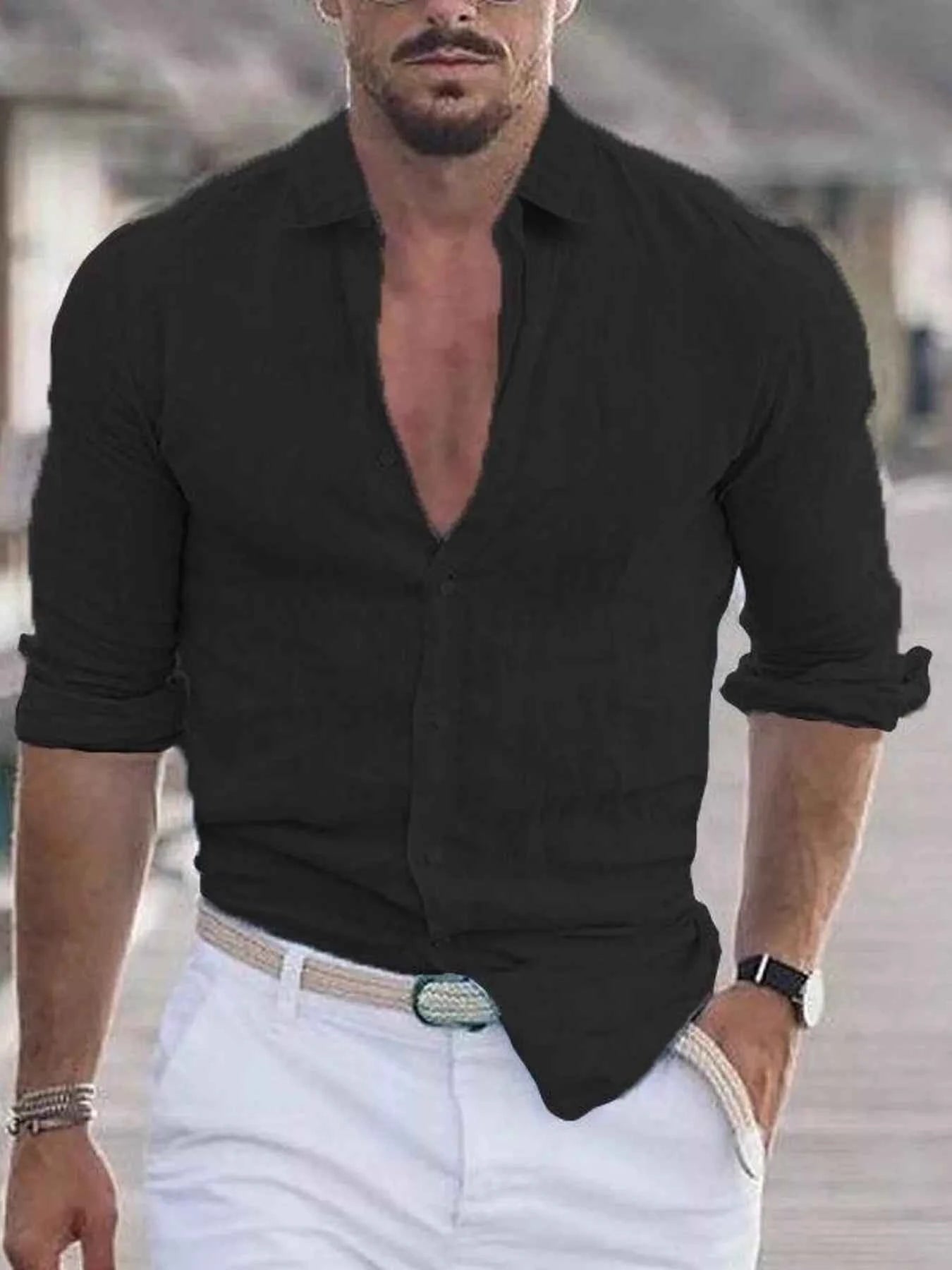 Chemise homme casual à boutons – 13 coloris, grande taille - Bootiky