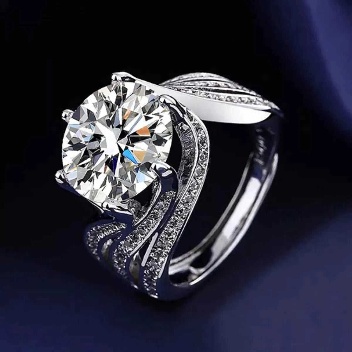 Bague Moissanite 5 Carats — Argent Sterling 925 - Bootiky