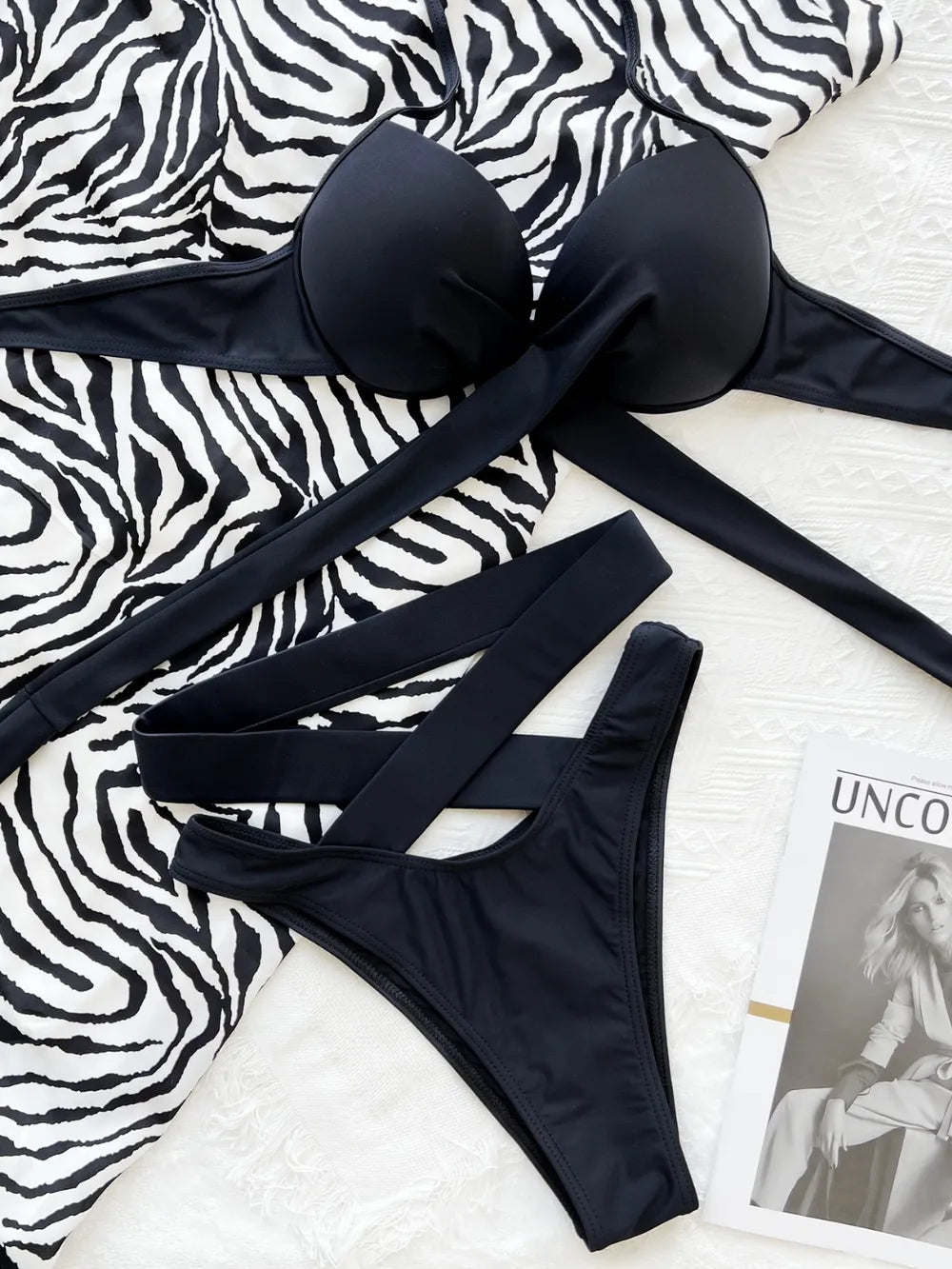 Bikini 2 Pièces — Haut Croisé Dos Nu & Effet Froncé - Bootiky