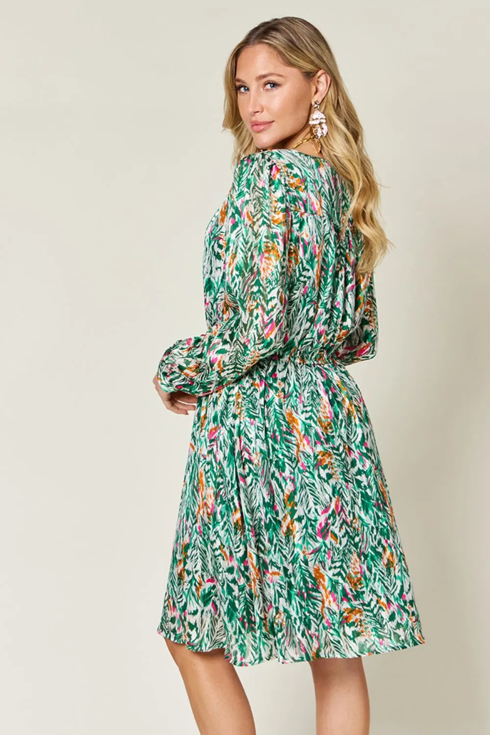 Robe Longue Imprimée — Cordon de Serrage & Manches Longues Doublée - Bootiky