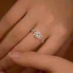 Bague Feuille Moissanite 1 Carat — Argent Sterling 925 - Bootiky