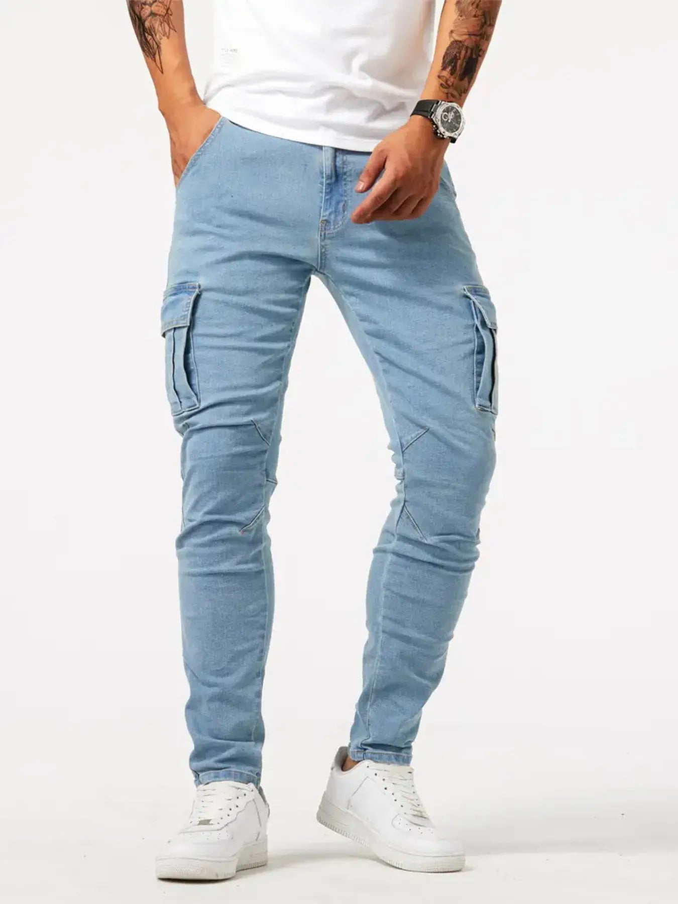 Jean Cargo Homme — Coupe Skinny & Poches Fonctionnelles - Bootiky