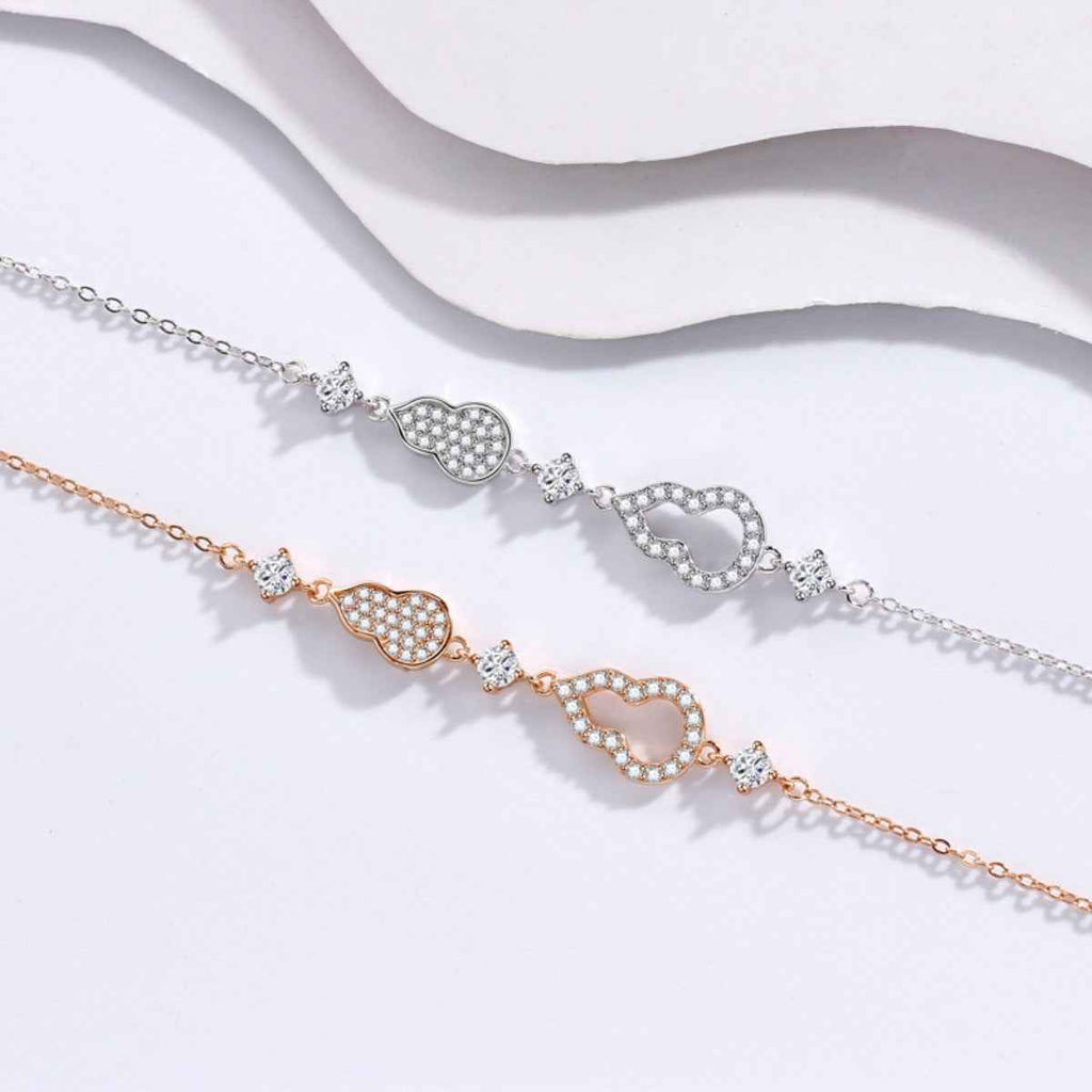 Bracelet Amulette Wulu Argent 925 & Zircons – Or 18K, Or Rose ou Argent, Écrin Inclus - Bootiky