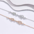 Bracelet Amulette Wulu Argent 925 & Zircons – Or 18K, Or Rose ou Argent, Écrin Inclus - Bootiky