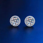 Puces d'Oreilles Moissanite 1 Carat — Argent Sterling 925 - Bootiky