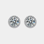 Puces d'Oreilles Moissanite 1 Carat — Argent Sterling 925 - Bootiky