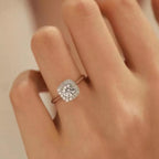 Bague Carrée Moissanite 1 Carat — Argent Sterling 925 Ajustable - Bootiky