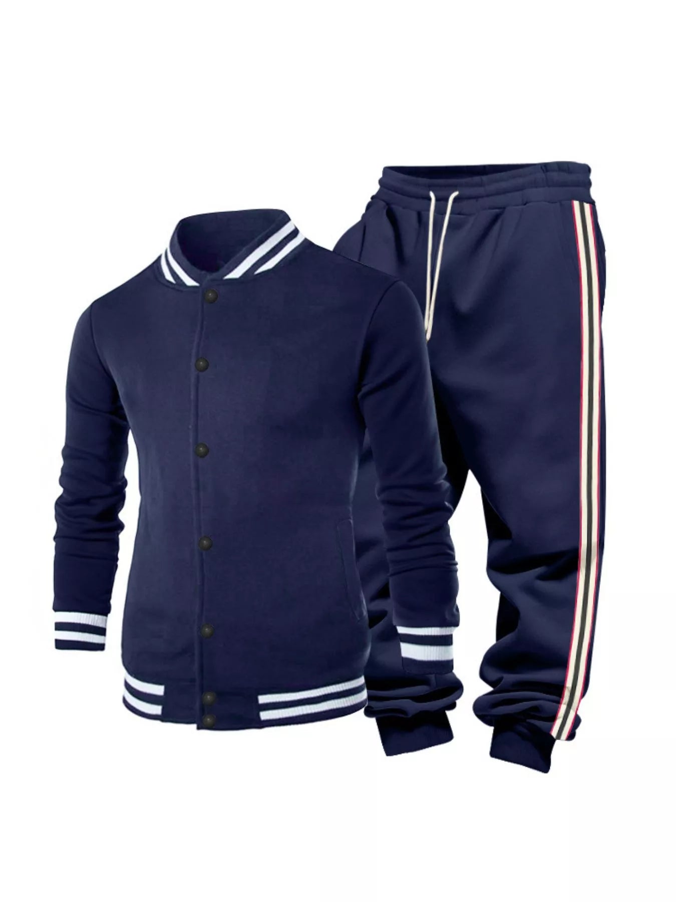Ensemble Fluide à Rayures Riviera Lines – Haut & Pantalon Homme, S à 3XL - Bootiky