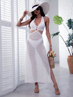 Robe de Plage en Crochet Ibiza – Col Licou Anneau Décolleté, S à XL - Bootiky